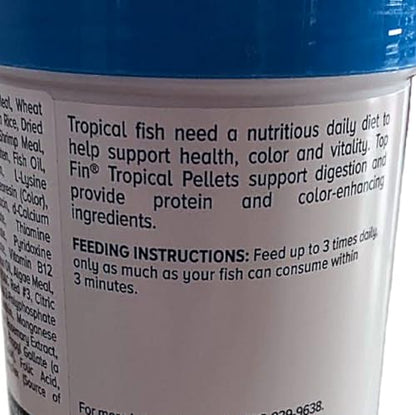 Top Fin Color-Enhancing Tropical Pellets for Tropical Fish 1-2.2 oz (62.3g)