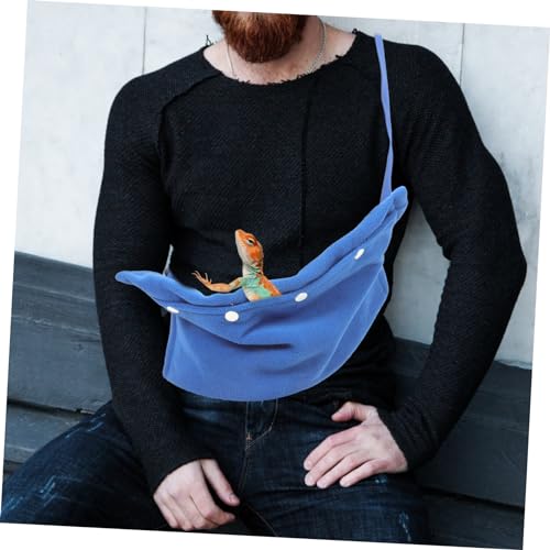 Toyvian Bearded Dragon Sling Carrier Adjustable Small Pet Bag for Reptiles Lightweight and Portable Lizard Travel Carrier Comfortable Sling for and Easy Pet Transport