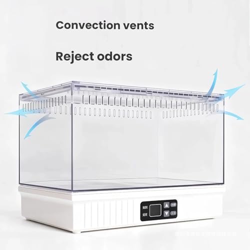 Smart Reptile Terrarium 11.8"x7.8"x10" with Thermostat | Leopard Gecko Tank, Heat/Cold Gradient, High Transparency Acrylic, Fast Heating Aluminum, Stackable for Snake/Lizard - color: White constant temperature feeding box