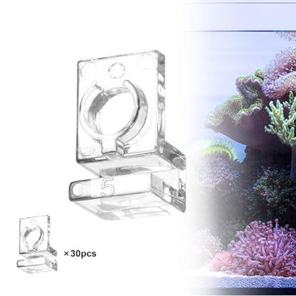 30Pcs Aquarium Lid Clips Water Pipe Fixing Clamps Clamps Aquarium Lid Support Brackets, for 5mm - size: for 5mm