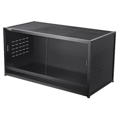 Reptile Terrarium 40''x16''x16'' ToxiRium Large PVC Reptile Enclosure 44 Gallons for Bearded Dragon Gecko Lizard Snake, Wide Breeding Vivarium Area with Sliding Doors Lock
