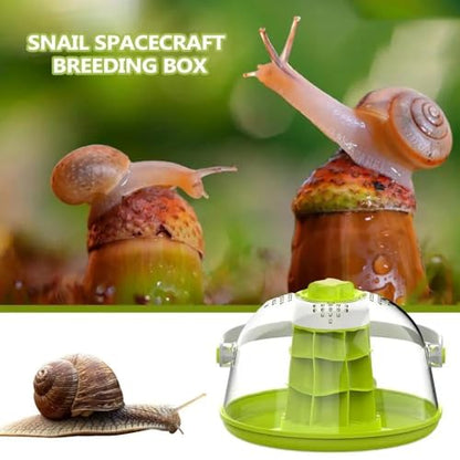 Snail Observation Terrariums Breeding Box, Round Snail Habitat Starter Terrarium Kit, Snail Feeding Box, Ideal for Snails, Beetles, Spiders, Small Reptile Insect Feeding bin Ecological Box