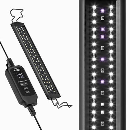 12W LED UVB Light for Reptiles, Full Spectrum Lighting with Dimming Controller, UVB Light Bar for Bearded Dragons, Snakes, Turtles, Gecko - size: 16 INCH