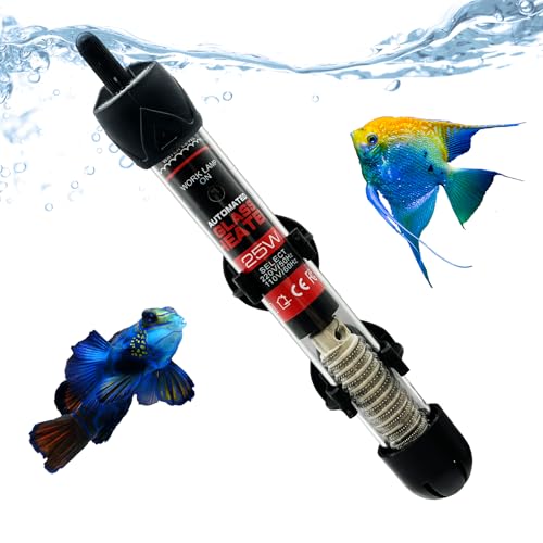 Fish Tank Aquarium Heater - Adjustable Temperature Submersible Thermostat Heater,25W/50W/100W/150W/200W/300W - size: 25W