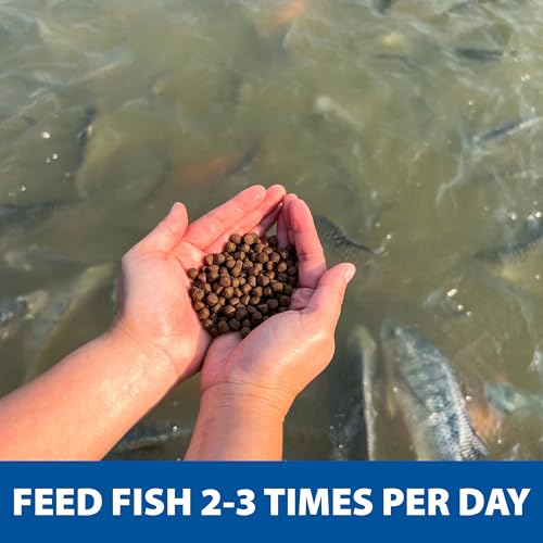 The Pond Guy Game Fish Grower Floating Pellet Food, Complete Aquatic Nutrition for Bass, Trout, & Catfish in Freshwater Ponds & Lakes, 17 lbs