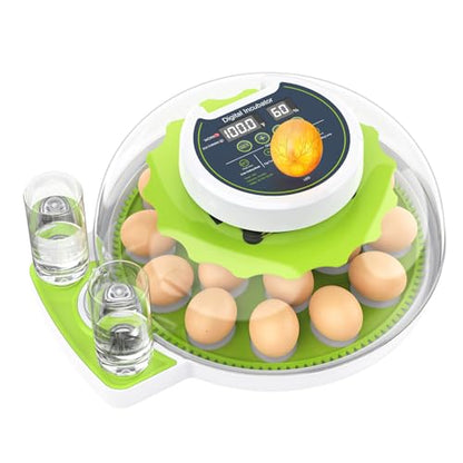 Egg Incubator with Automatic Egg Turning and Humidity Control, 18 Eggs Incubators for Hatching Eggs Chicken Quail Ducks Goose Parrot for Home Lab Farm Classroom - size: 18 Egg