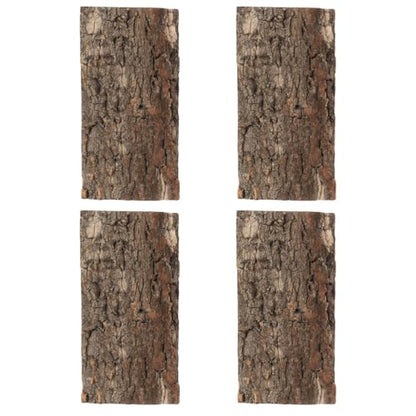 HOMSFOU Cork Tile Terrarium Background 4Pcs Reptile Bark Backdrop Decor 3D Bearded Dragon Tank Climbing Mat Carpet Decoration for Spider Gecko Lizard Bearded Dragon