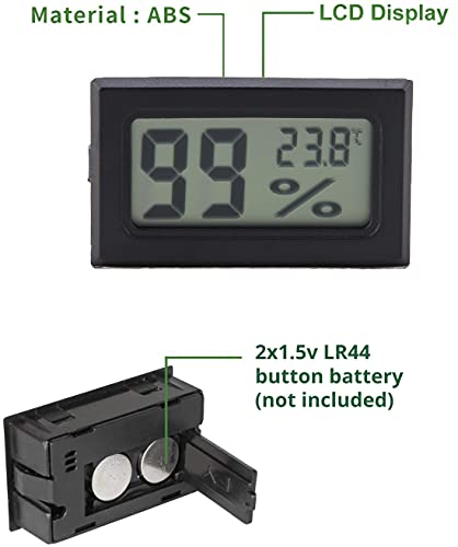 Mini Hygrometer Thermometer Digital Temperature Humidity Meter Built in Probe Aquarium Thermometer for Homes
