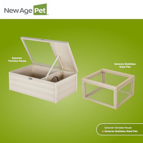 New Age Pet Sonoran Tortoise House Pen, ECOFLEX Outdoor Tortoise Enclosure Extension, Durable & Weather Resistant, Single Size – Expandable Habitat - style: Modern