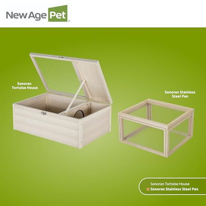 New Age Pet Sonoran Tortoise House Pen, ECOFLEX Outdoor Tortoise Enclosure Extension, Durable & Weather Resistant, Single Size – Expandable Habitat - style: Modern