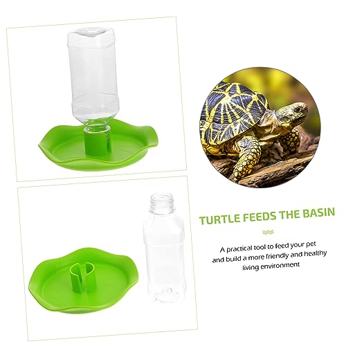 Reptile Automatic Water Feeder Fountain Durable Water Bowl Food Plate for Tortoise and Lizard Easy to Pet Drinking Tray for Pet Care and Hydration