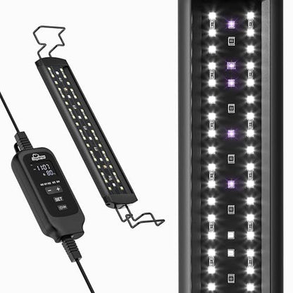 9W LED UVB Light for Reptiles, 7,000 Hrs Lifespan Full Visible Spectrum Lighting, UVB & UVA Reptile Light Fixture with Dimming Controller, UVB Light Bar for Bearded Dragons, Snakes, Turtles, Gecko - size: 10 INCH