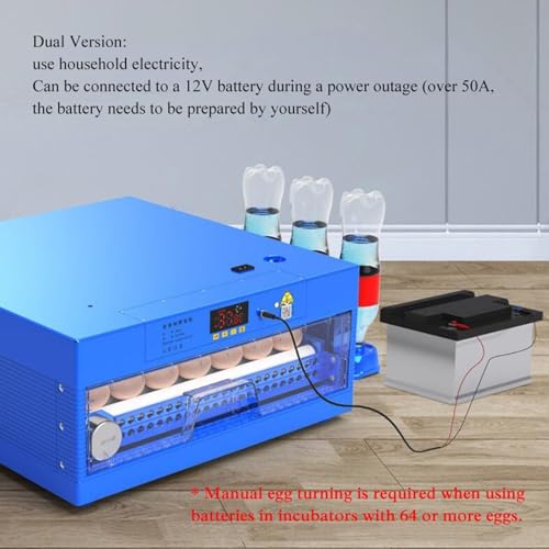 192 Eggs Automatic Chicken Incubators, Farm Poultry Hatcher Machine, LED High-Efficiency Automatic Egg Turning & Temperature Control, for Hatching Chicken Duck Goose Birds - color: 192 Eggs