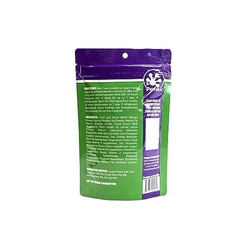 Pangea Gecko Diet with Fig & Insects™ 8 oz (1/2 lbs) - size: 8 Ounce (Pack of 1)