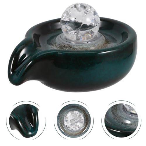 Fountain Circulation Outlet Remove Pond Fountains Aquarium Solar Water Feature Pump Submersible The Fountain for Pool Part Change Dispenser Pet Circulating Accessory Ceramics Blue - color: Blue