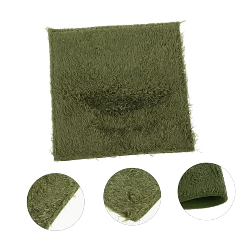 BESPORTBLE Reptile Carpet Mat Breathable and Comfortable Terrarium Liner for Lizards Frogs and Tortoises Easy to Cut for Moisture Retaining Imitation Grass Bedding - size: 20.00X20.00X0.50CM