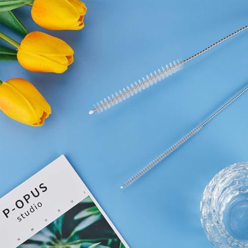 2 Pack 40 Inch Dual Size Straw Cleaner Brush, Flexible Pipe Cleaner for AC & Car Sunroof Drain Clog Removal