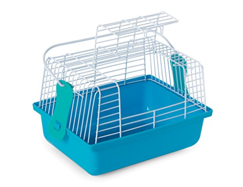 Prevue Pet Products Small Animal Travel Carrier - Hamster, Bird, Small Parakeet, Gerbil, & Rat Carrier, Small Reptiles, Easy Pet Transportation, Travel Bird Cage, Lightweight & Portable - Blue