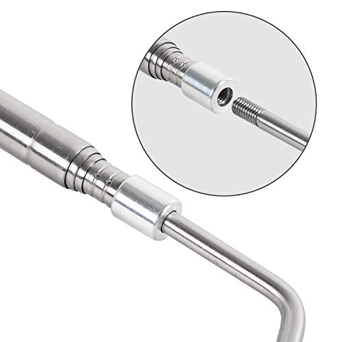 WACOOL 2 in 1 Collapsible Snake Hook, Adjustable Snake Tong Snake Grabber Cather Stick Handheld Pick-up Tool, 2 Hooks Suitable for Small Snake & Large Snake Catching Controlling Moving