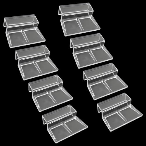 Murtenze 8 PCS Aquarium Lid Clips, 12mm Clear Acrylic Fish Tank Holder Support Clamps for Rimless Aquariums - size: 12mm