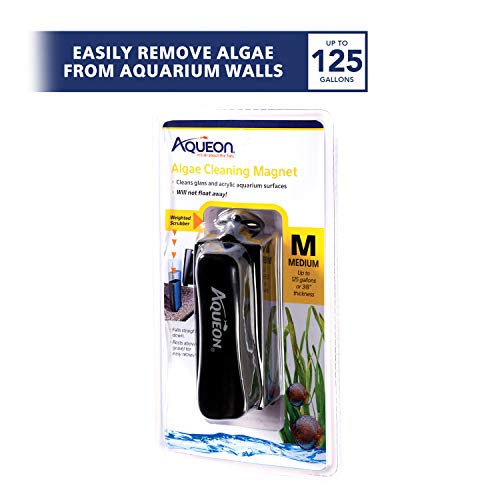 Aqueon Aquarium Algae Scraper, Fish Tank Magnetic Glass Cleaner for Glass/Acrylic, Medium - size: Medium