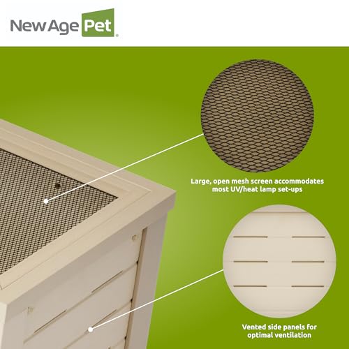 New Age Pet ECOFLEX Vertical Reptile Terrarium, Tall Climber Arboreal Habitat for Chameleons, Geckos & Lizards in ECOFLEX Material, Easy Access, Maple - color: Maple