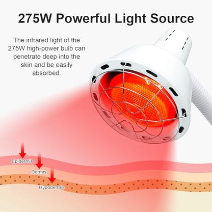 Infrared Light Bulb, 275W Near Infrared Red Light Therapy Bulbs, Infrare Heat Lamp Blub Fits for E26 / E27 Base