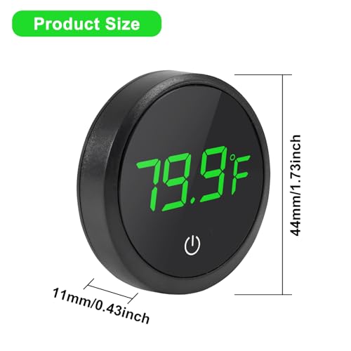 2pack LED Digital Aquarium Thermometer, Tank Thermometer Aquarium Temperature Measurement Display Thermometer for Fish,Turtle and Aquatic - color: Black