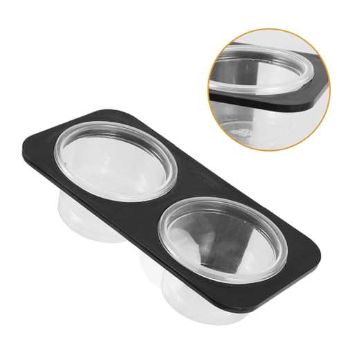 TEHAUX Reptile Food Bowl with Suction Cup 4.52X2.36X2.16In Water and Feeding Dish for Lizards Turtles Geckos and Centipedes Wall Mounted Terrarium Feeder Container - size: Size 2