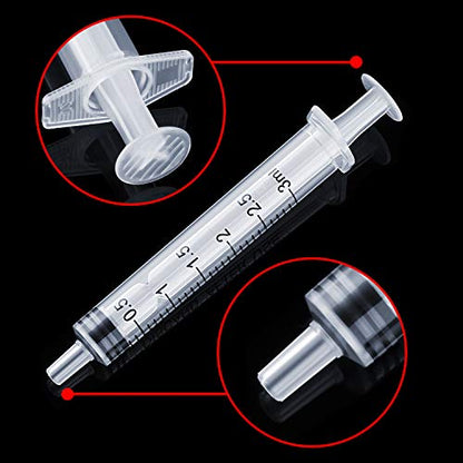 Frienda 20 Packs Large Plastic Syringe Measuring Syringe Tools Dispensing Multiple Uses (3 ml) - size: 3 ml