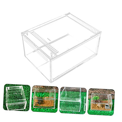 Mipcase 1pc Transparent Reptile Breeding Box Durable Terrarium Container for Snakes Lizards and Frogs Easy to Clean Spacious Habitat for