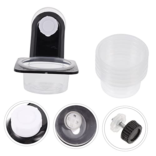 BESPORTBLE 1set Wall-Mounted Reptile Water Bowl Suction Cup Feeding Dish for Lizards Geckos and Frogs Space-Saving Design Easy to Clean Capacity