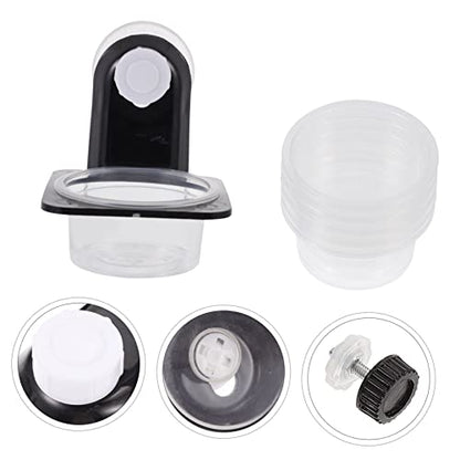 BESPORTBLE 1set Wall-Mounted Reptile Water Bowl Suction Cup Feeding Dish for Lizards Geckos and Frogs Space-Saving Design Easy to Clean Capacity