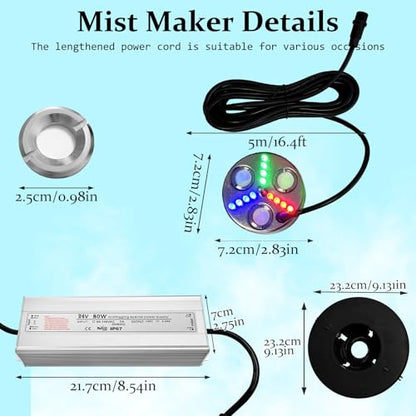 Ultrasonic Fogger 3 Head Ultrasonic Mist Maker,1500ml/H，80W Mist Maker Fogger,3 Head Ultrasonic Fogger Mist Maker,3 Head Ultrasonic Mist Maker fogger Ultrasonic Mister Fogger 3 Head Fogger - color: 3 Head Ultrasonic Fogger