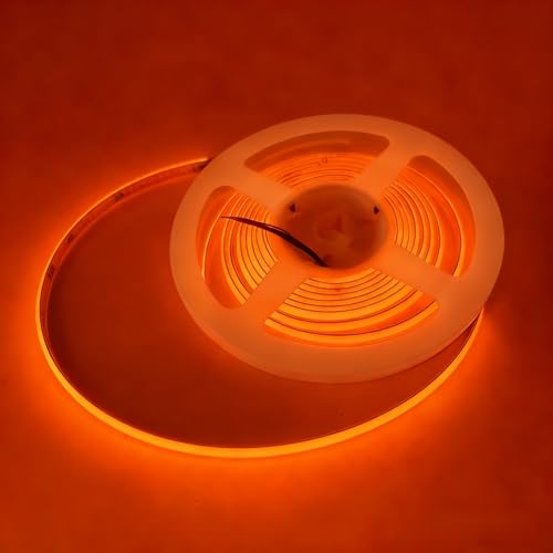 Ultra-Narrow 3mm USB-C COB LED Strip Lights Self-Adhesive, for Kitchen Cabinets, Bedroom, Gaming Desk(Yellow, 2ft) - color: Yellow, size: 2ft