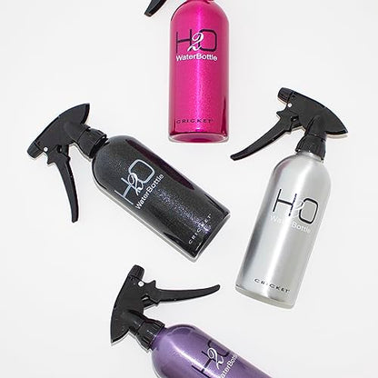 Cricket H2O Water Spray Bottle for Hair, Sparkle Pink, 13.5 oz | Continuous Stream, Adjustable Nozzle, Durable Aluminum, Refillable - color: Pink 13.5oz, size: 13.5 Ounces