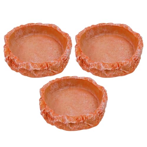 3Pcs Reptile Feeding Bowls for Lizard Frog Tortoise Crab Model B | Sturdy Structure, Smooth Surface, Easy To Clean, Practical Design, Great Daily Supply For Terrarium Pet Rearing - color: Color B