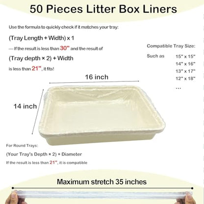 Disposable Small Animal Cage Liners, Rabbit Tray Film Liner Bunny Litter Pan Bags Guinea Pig Cage Toilet Plastic Film for Bird Hamster Chinchilla Hedgehog (50 PCS, 30'') - style: 50 PCS, 30''