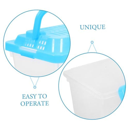 LIOOBO Small Aquarium for Travel Handheld Fish Tank Portable Reptile Carrier Box for Goldfish Turtles and Small Pets Lightweight and Versatile Pet Transport