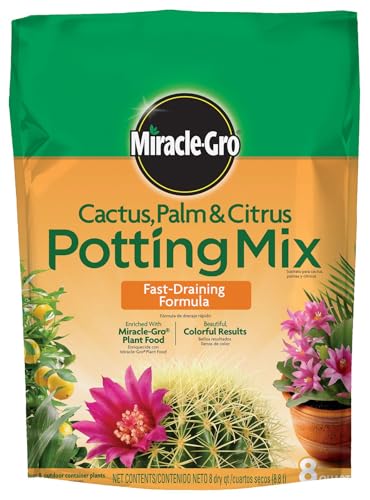 Miracle-Gro Cactus, Palm & Citrus Potting Mix, 8 qt. - size: 1-Pack