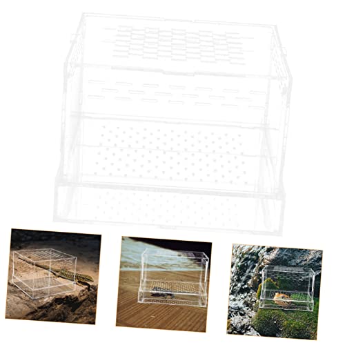 BESPORTBLE Feeding Case Hatching Container Lid for Spider Scorpion Versatile Breeding Box for Reptiles Snails and Habitat for Jumping Spider Tarantula and Reptiles