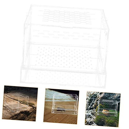 BESPORTBLE Feeding Case Hatching Container Lid for Spider Scorpion Versatile Breeding Box for Reptiles Snails and Habitat for Jumping Spider Tarantula and Reptiles