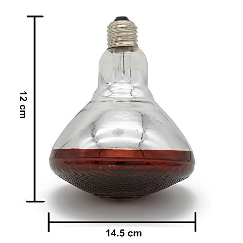 Infrared Heat Lamp Waterproof Anti-Explosion Light Bulb for Piglet Chicken Duck Birds(250w,120v)