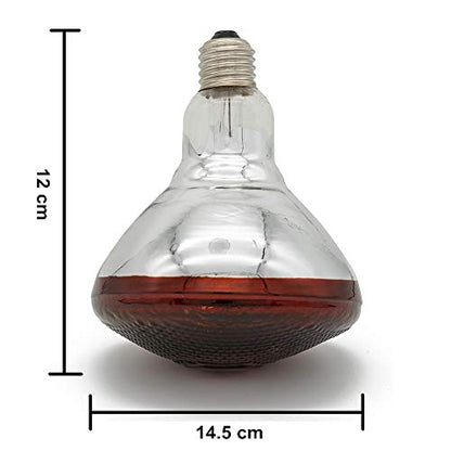 Infrared Heat Lamp Waterproof Anti-Explosion Light Bulb for Piglet Chicken Duck Birds(250w,120v)