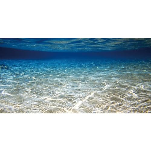 AWERT 24x16 inches Ocean Floor Aquarium Background Underwater Fish Tank Background Undersea Theme Aquarium Background - size: 24x16in/60x40cm