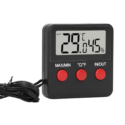 Mini Digital Temperature & Humidity Meter with 2 Probes for Incubator, Aquarium, Reptile Tank