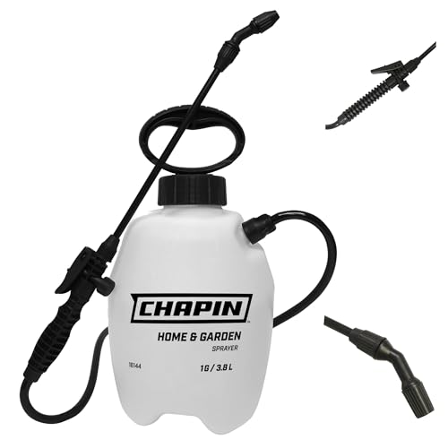 Chapin Pump Sprayer, 1‑Gallon, Deluxe, Lawn & Garden, Translucent Poly Tank, Ergonomic Handle, Adjustable Cone Nozzle & in‑Tank Filter for Herbicides, Pesticides, Fertilizers & Cleaning Applications - size: 1-Gallon Deluxe