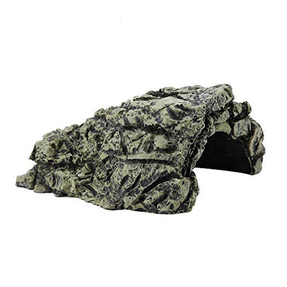 Weiyirot Fish Hiding Cave, Turtle Hiding Resin Cave, Aquarium Turtle Reptile Basking Hide House Habitat Shelter Decoration Ornament for Aquarium, Tank, Pond, etc(DB-025C Large)