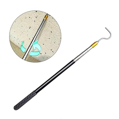 Light Weight Awning Opener Poles Stainless Steel Pull Rod Snake Hook Telescopic Catcher Tool for Easy to Setups