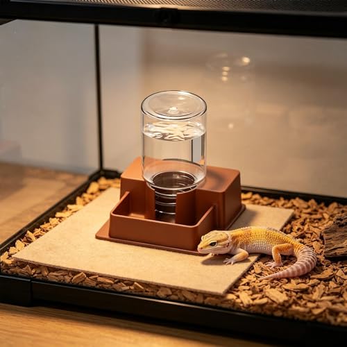 Tortoise Hydration Station - Automatic Lizard Water Feeder for Bearded Dragon with Wide Mouth Jar | Leak Proof ABS Hydration Station, Snake Tortoise Gecko Tank Indoor Backyard Accessory Large - size: L